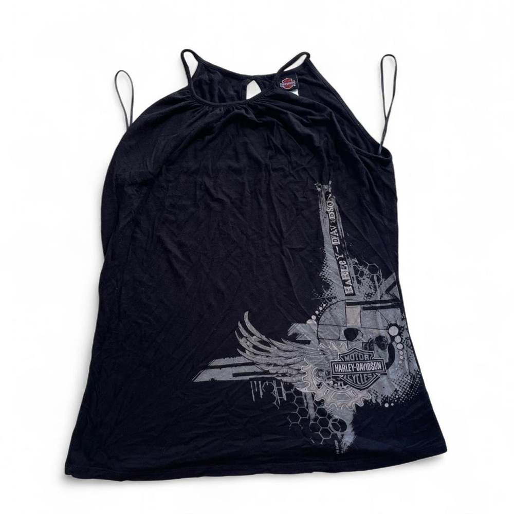 Harley-Davidson Black and Gray Women's Camisole